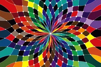 Swirling rainbow color Wheel