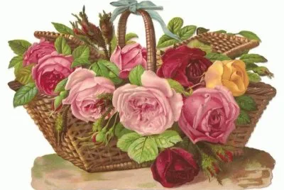 Basket with Roses