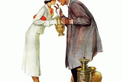  "Bargaining with Antique Dealer  "- May 19, 1934 jigsaw puzzle