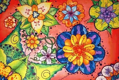 Flowers Zentangle