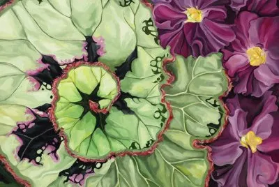 Begonia with African Violet 's