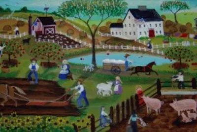 American Country Animal Farm of Yesteryear