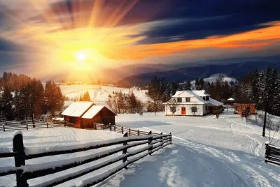 casa nella neve