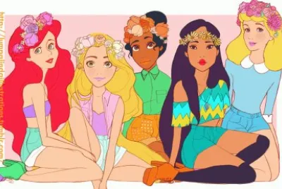 Ariel Rapunzel Tiana Pocahontas Cinderella