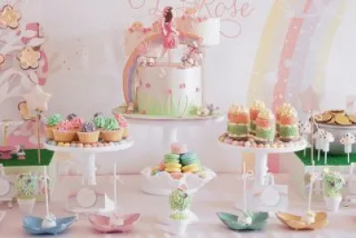 Rainbow Party Dessert Table