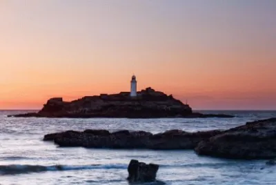 lighthouse at sunset