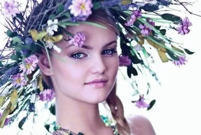 fille fleurs jigsaw puzzle