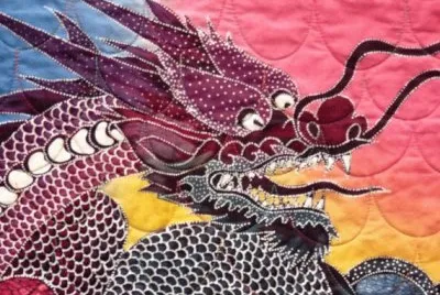 פאזל של Chinese Dragon  art Quilt