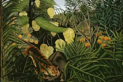 48. Paisaje. Pintura de Henry Rosseau jigsaw puzzle