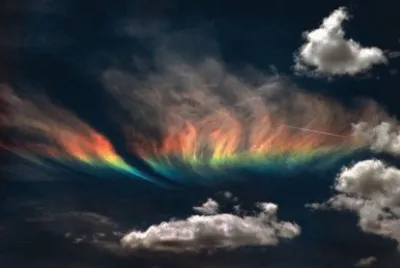 A fire rainbow over Idaho  USA