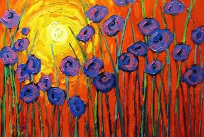 Sunraise abstract Poppies