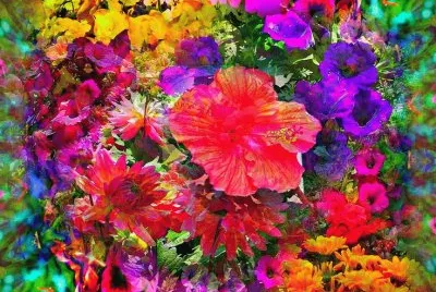 Colored jigsaw puzzle