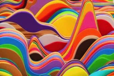 Colored waves jigsaw puzzle