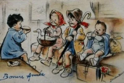 G.Bouret enfants en voyage