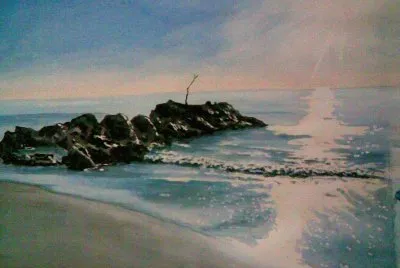scoglio con ramo