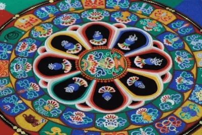 Tibetan Buddhist sand painting