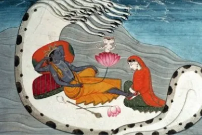Vishnu and Lakshmi by Shelly Schanfield
