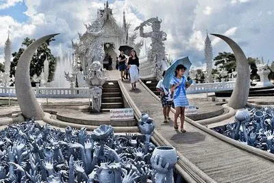 Tempio Bianco - Thailandia jigsaw puzzle