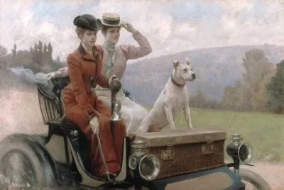 Les Dames Goldsmith au bois de Boulogne en 1897 su jigsaw puzzle