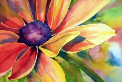 Watercolor Coneflower jigsaw puzzle