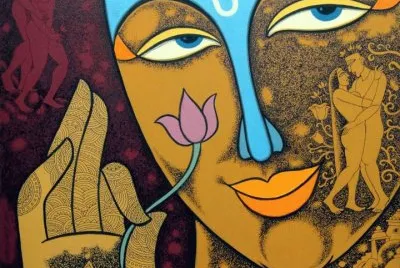 Indian figurative painter  Krisna Ashok