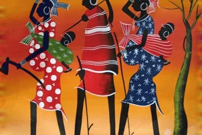 African Tingatinga art by Elaine Bellazza jigsaw puzzle