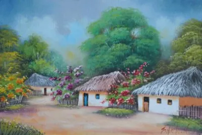 פאזל של 924 paisajes-colombianos-bonitos-al-oleo (3).JPG