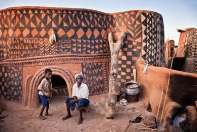 Painted village  Burkina Fasso