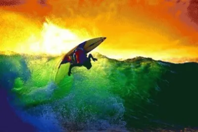 Surfing the Sunset jigsaw puzzle