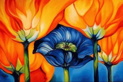 Midnight Poppy Oil Painting jigsaw puzzle