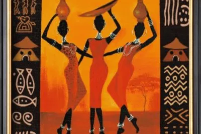 African art  Three Gatherers jigsaw puzzle