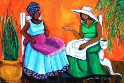 Afternoon conversation jigsaw puzzle