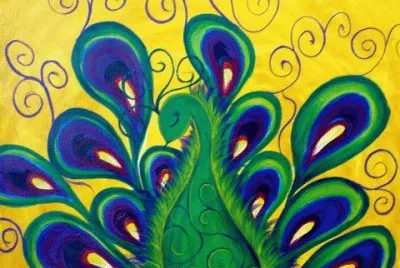 Paint a sip Peacock jigsaw puzzle