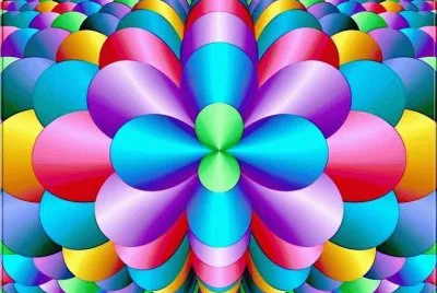 Colored Fractal jigsaw puzzle