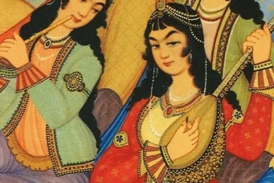 Old painting from Isfahan  Iran