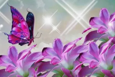 Flowers With Butterfly jigsaw puzzle