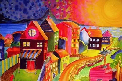 Colored Houses jigsaw puzzle