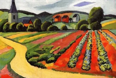 German landscape by August Macke jigsaw puzzle