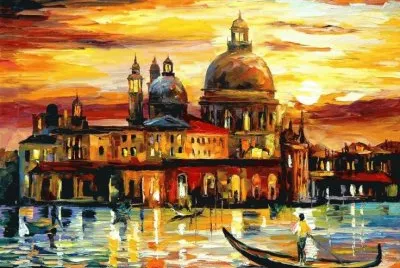Venice in the evening by Leonid Afremov jigsaw puzzle