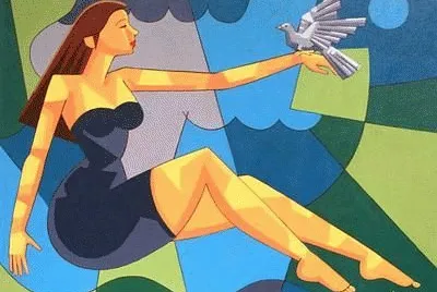 Fly my Bird  Indonesian painting jigsaw puzzle