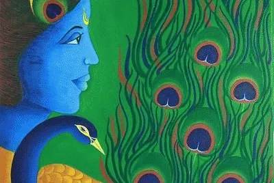 Lady with Peacock jigsaw puzzle