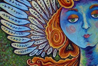 Folk art Angel jigsaw puzzle