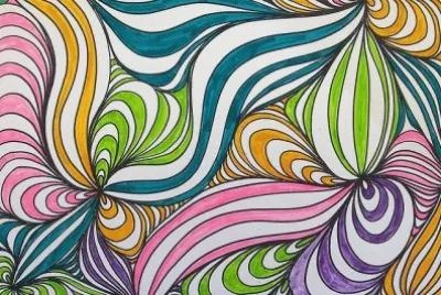 Line Doodles with new Sharpies