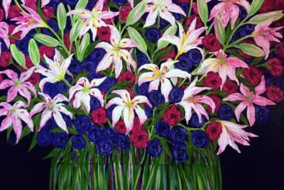 Vase of Flowers painting
