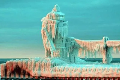 lighthouse on Lake Michigan