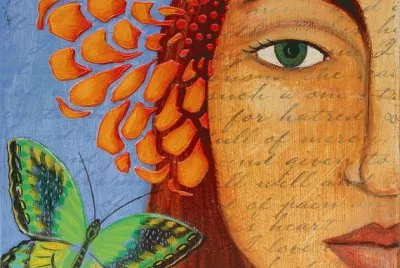 Butterfly Flower portret by Ton Adams