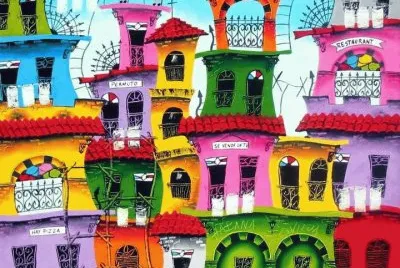 Carribean fantasy Houses jigsaw puzzle