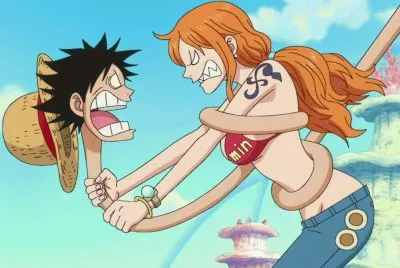 Nami y Luffy jigsaw puzzle
