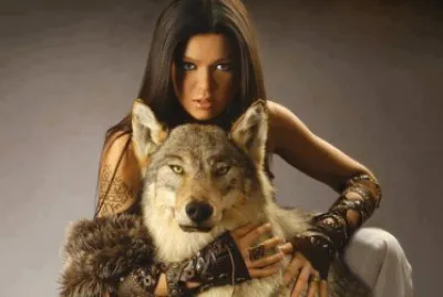 femme et loup