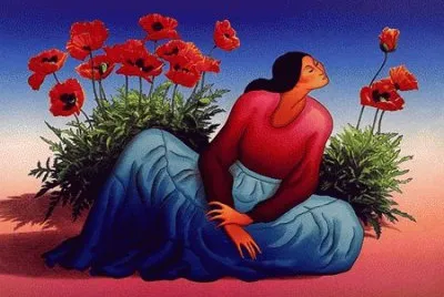 Lady with the Poppy 's jigsaw puzzle